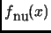 $f\raisebox{-3pt}{\small nu}(x)$